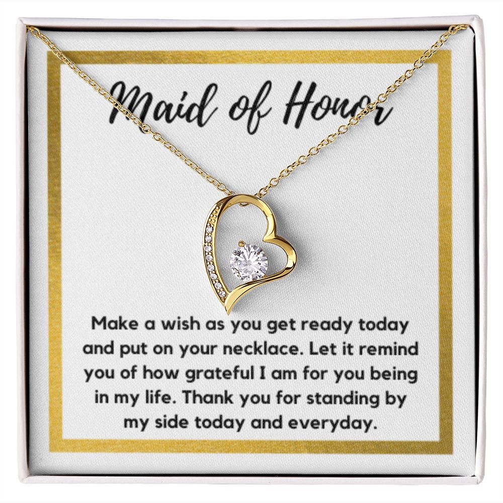 Maid of Honor Wedding Day Gift, Maid of Honor Necklace Gift, Maid of Honor Jewelry Gift, Maid of Honor Gift