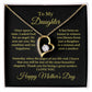 To My Daughter From Mom Dad, Mother's Day Love Necklace