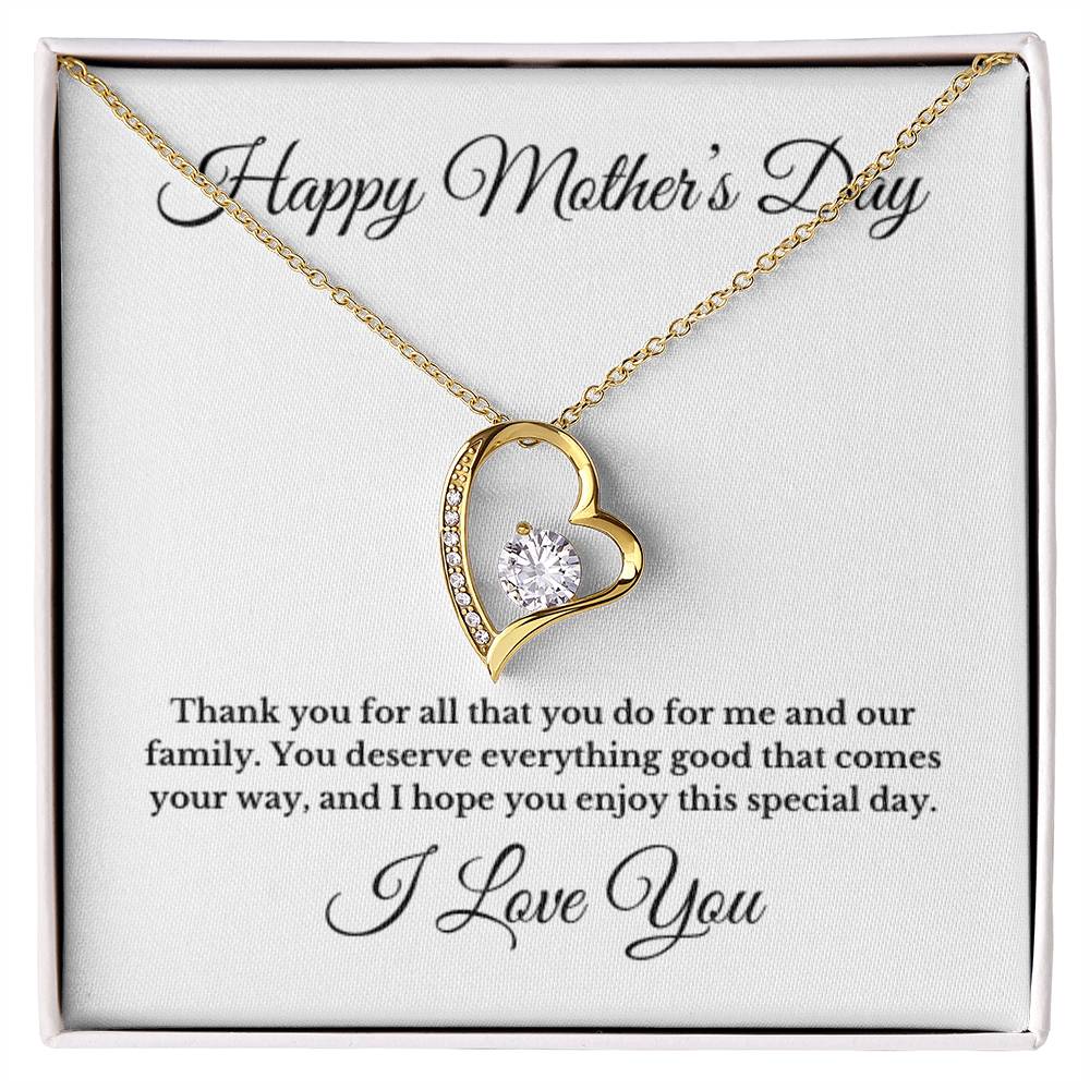 Happy Mother's Day Heart Necklace