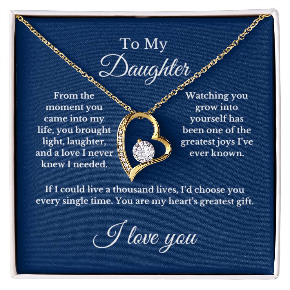 To My Daughter From Mom, Mother's Day Necklace Gift