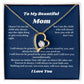 To My Beautiful Mom Heart Necklace Gift For Mothers Day, Valentines, Message Card