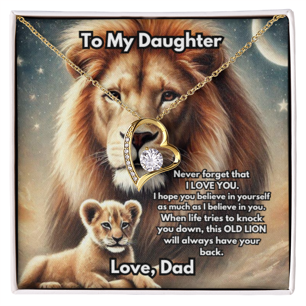 Lion Necklace, Silver or Gold Lion Necklace, Wild Animal Necklace, From Dad Necklace, Jewelry, Daughter Gift
