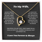To My Wife Heart Necklace
