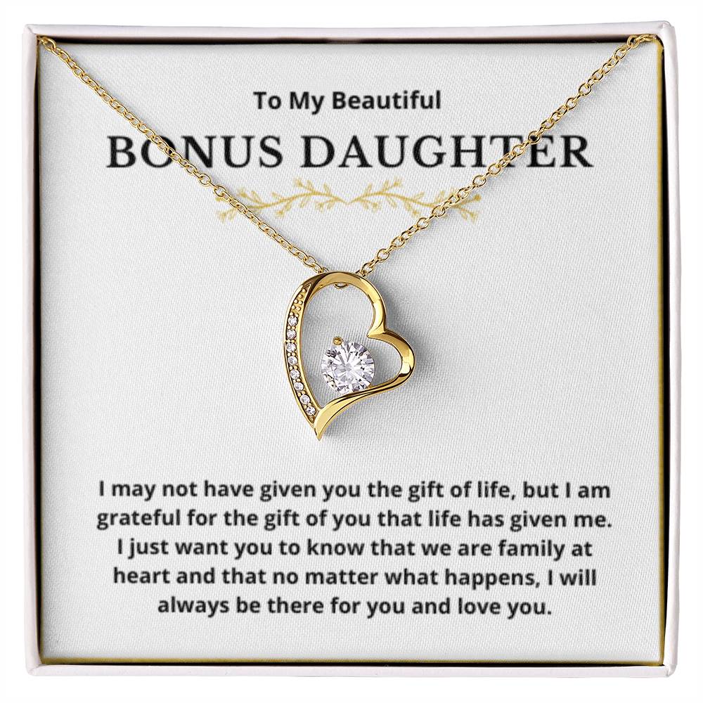 BONUS DAUGHTER gift for step daughter wedding gifts step daughter necklace gift to step daughter from bride groom stepmother BIRTHDAY gift