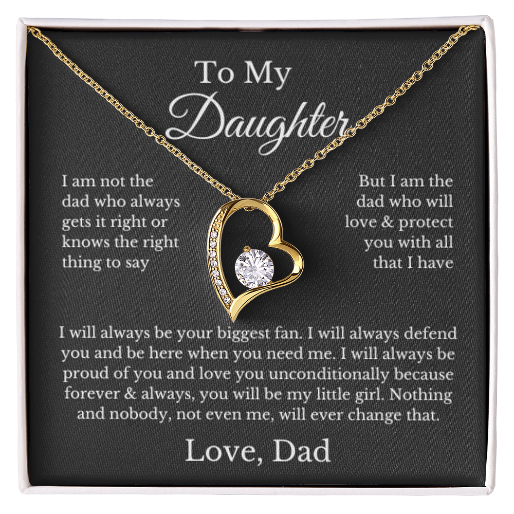 To My Daughter  Heart Necklace From Dad