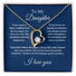To My Daughter From Mom, Mother's Day Necklace Gift.