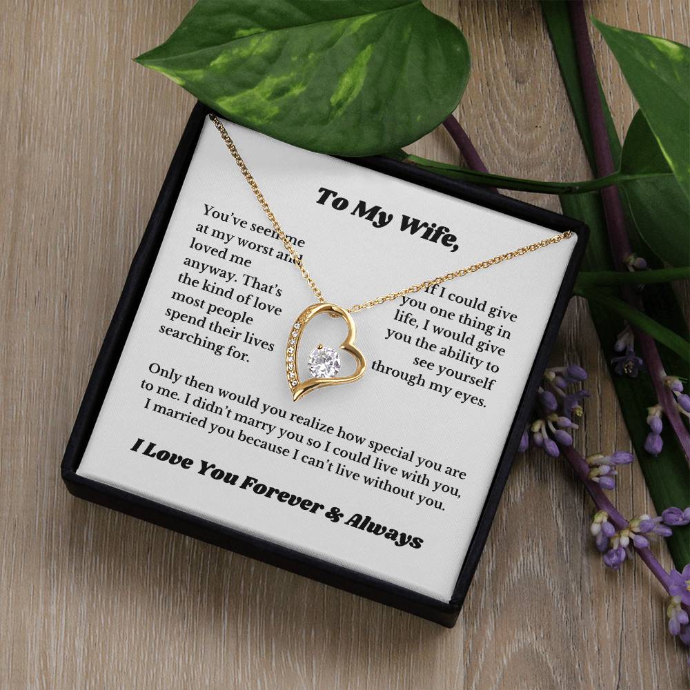 Gifts for Love, Necklace for Wife From Husband, Anniversary Jewelry, Christmas Birthday for Her, To My Soulmate Gift, Wifey, Valentines