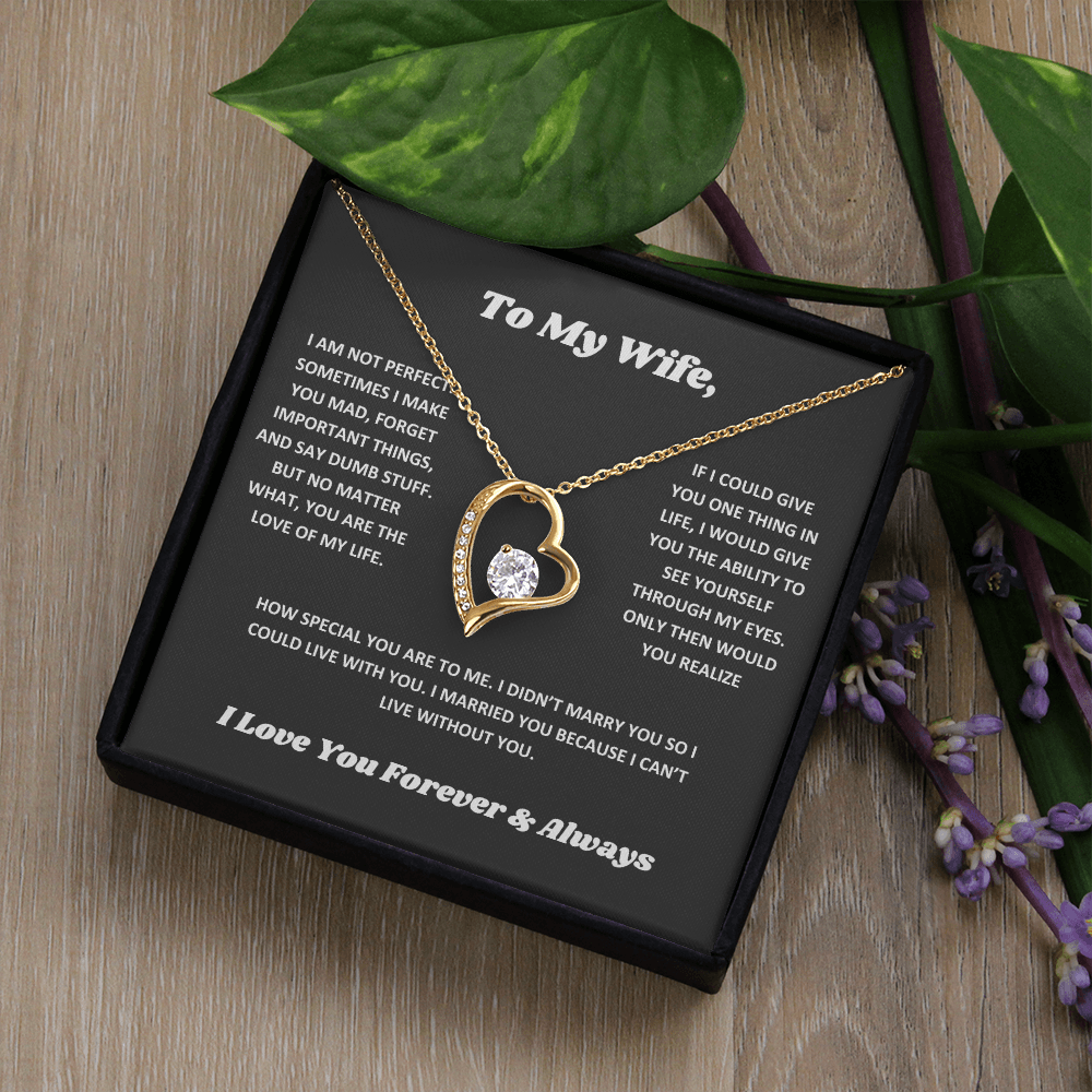 To My Wife Heart Necklace