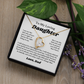 To My Daughter Heart Necklace Gift From Dad Jewelry