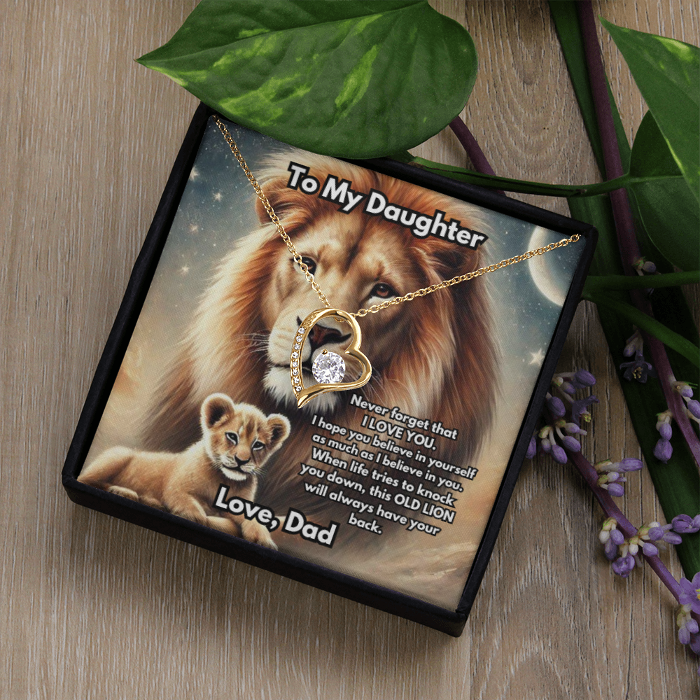 Lion Necklace, Silver or Gold Lion Necklace, Wild Animal Necklace, From Dad Necklace, Jewelry, Daughter Gift