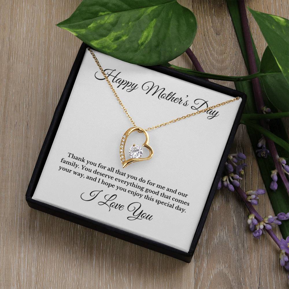 Happy Mother's Day Heart Necklace