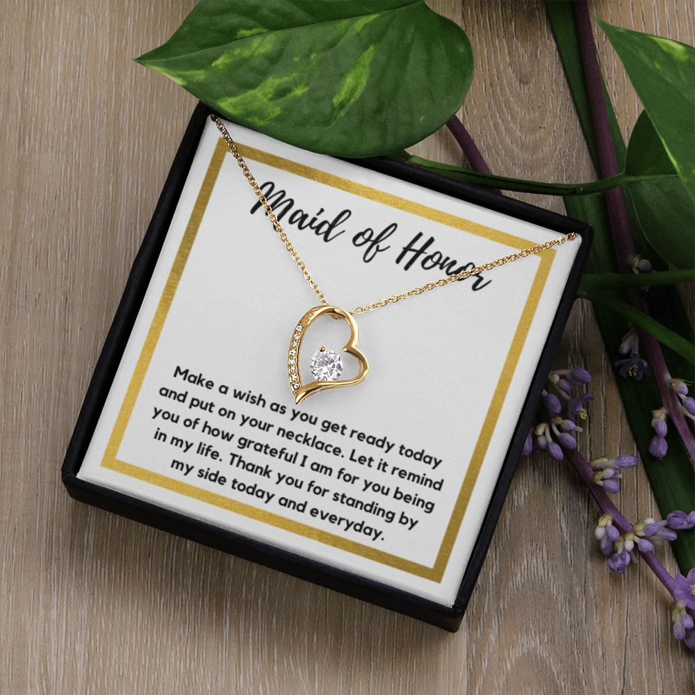 Maid of Honor Wedding Day Gift, Maid of Honor Necklace Gift, Maid of Honor Jewelry Gift, Maid of Honor Gift