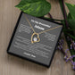 To My Beautiful Mom Heart Necklace Gift For Mothers Day, Valentines, Message Card