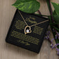 To My Daughter From Mom Dad, Love Necklace