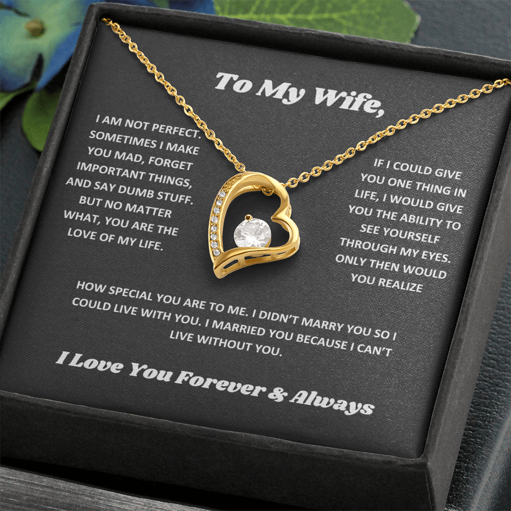 To My Wife Heart Necklace