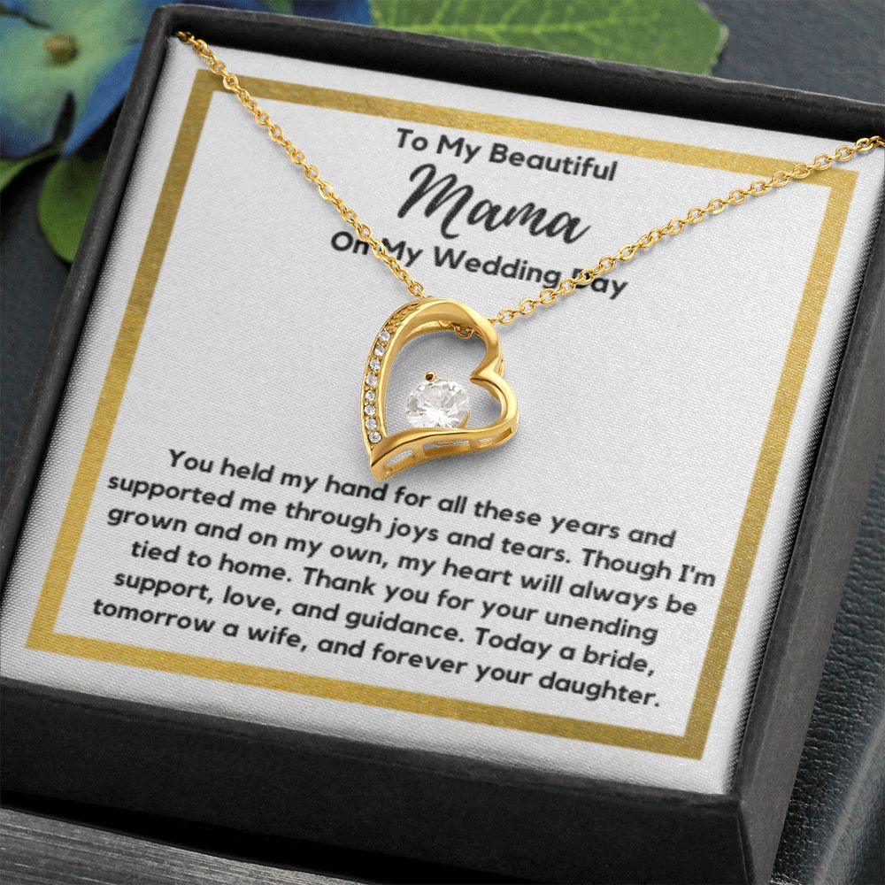 Mama of the Bride Gift from Bride, To My Mom on My Wedding Day, Mama of the Bride Necklace, Wedding Day Gift from Daughter