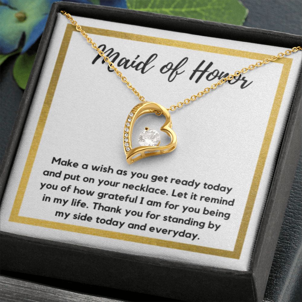 Maid of Honor Wedding Day Gift, Maid of Honor Necklace Gift, Maid of Honor Jewelry Gift, Maid of Honor Gift