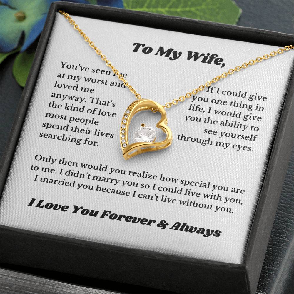 Gifts for Love, Necklace for Wife From Husband, Anniversary Jewelry, Christmas Birthday for Her, To My Soulmate Gift, Wifey, Valentines
