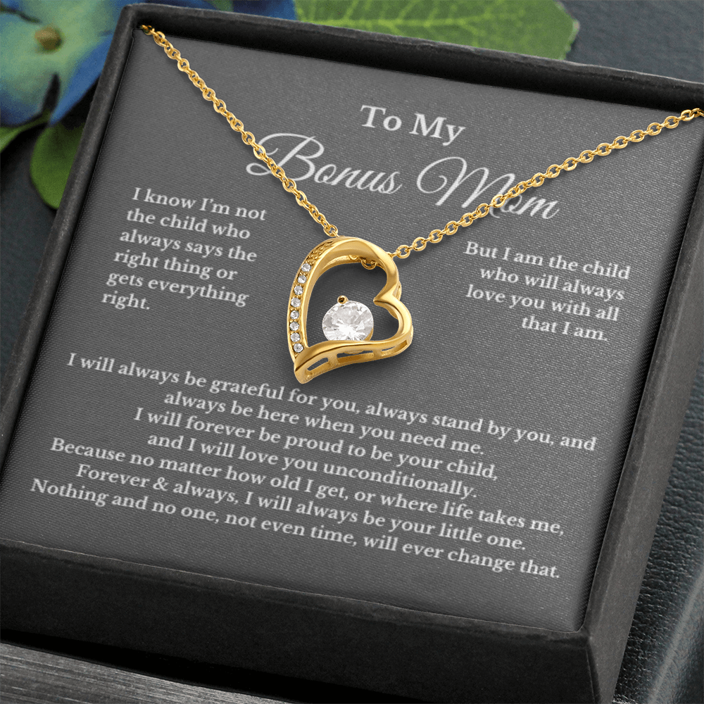 To BONUS MOM gift for step mom wedding gifts necklace gift to mom BIRTHDAY gift