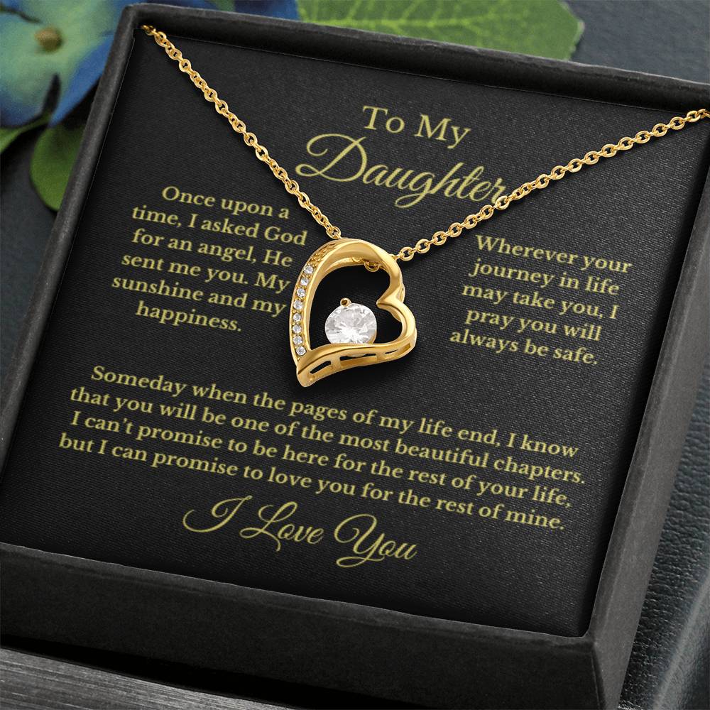 To My Daughter From Mom Dad, Love Necklace