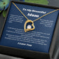 To My Beautiful Mom Heart Necklace Gift For Mothers Day, Valentines, Message Card
