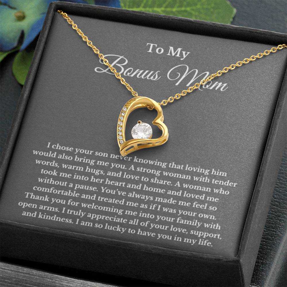 To BONUS MOM gift for step mom wedding gifts necklace gift to mom BIRTHDAY gift from son daughter