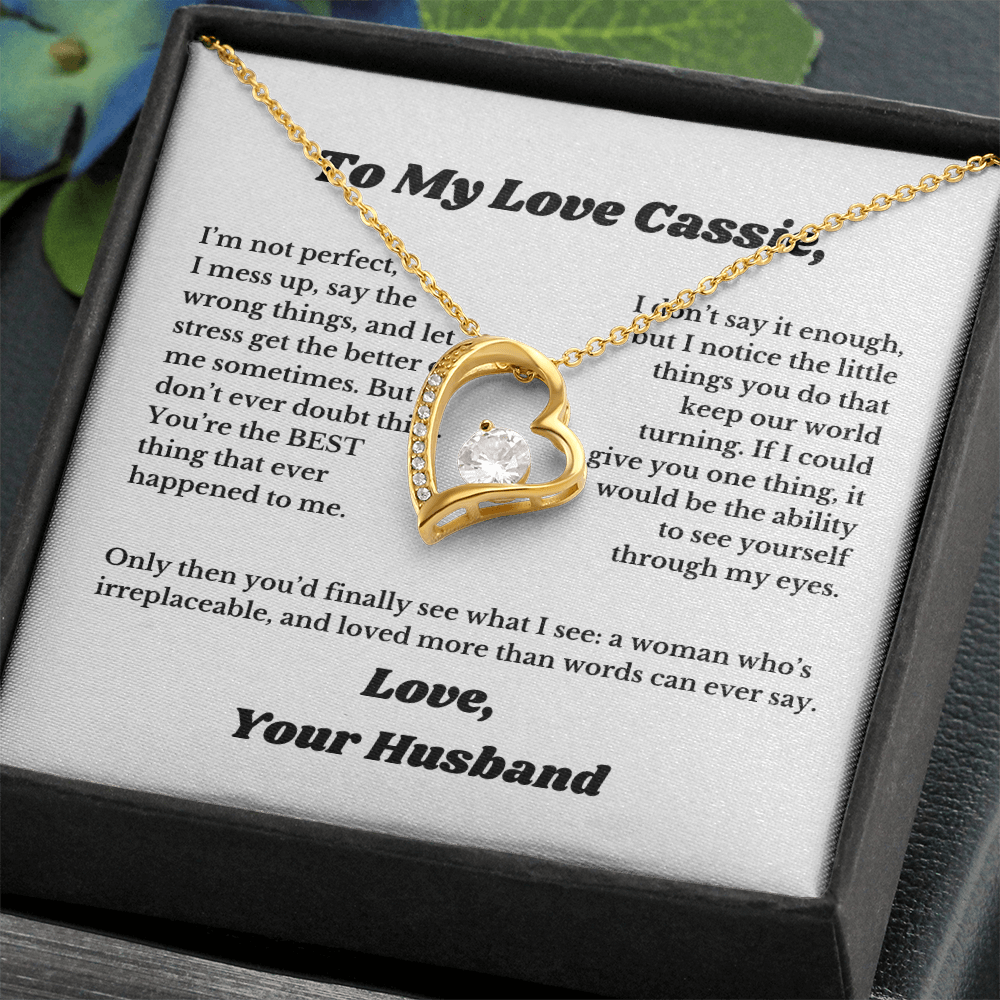[Custom] Gifts for Love, Necklace for Wife From Husband, Anniversary Jewelry, Christmas Birthday for Her, To My Soulmate Gift, Wifey