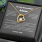 To My Beautiful Mom Heart Necklace Gift For Mothers Day, Valentines, Message Card