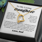 To My Daughter Heart Necklace Gift From Dad Jewelry