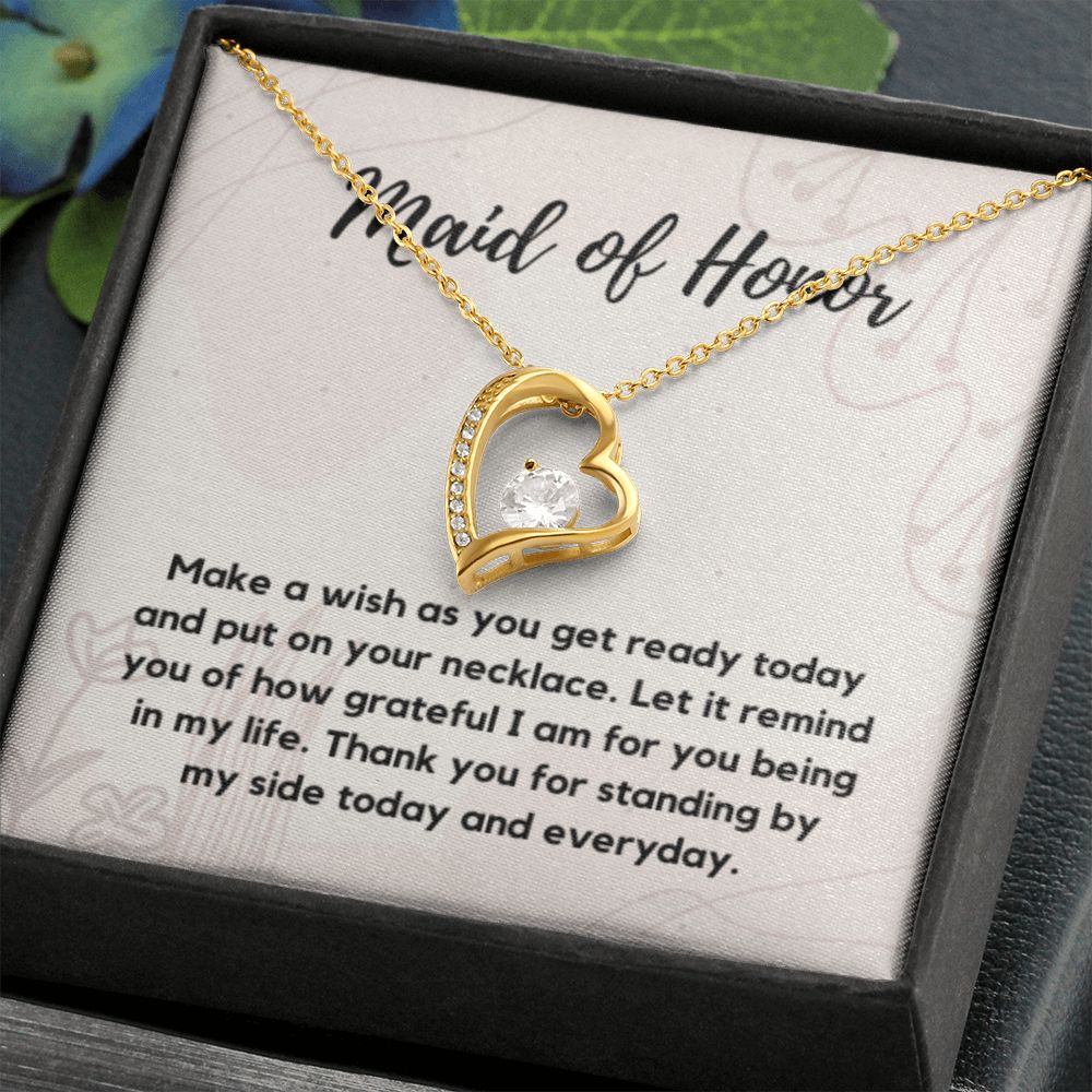 Maid of Honor Wedding Day Gift, Maid of Honor Necklace Gift, Maid of Honor Jewelry Gift, Maid of Honor Gift