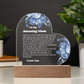 To My Amazing Mom From Daughter Son, Luxury Plaque Gift Heart Acrylic Light Up Led , for Her Birthday, Valentines, Christmas Gift, Printed Message Gift