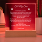 To My Son From Dad Luxury Plaque Gift , for Son from Father, Son's Birthday, His Graduation, Christmas Gift for Son, Message Gift