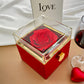 Luxury Rotating Rose Gift Box with Ribbon Necklace and Message, Gifts for Love, Necklace for Wife From Husband, Valentines Day, Surprise