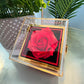 Luxury Rotating Rose Gift Box with Ribbon Necklace and Message, Gifts for Love, Necklace for Wife From Husband, Valentines Day, Surprise