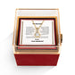 Luxury Rotating Rose Gift Box with Ribbon Necklace and Message, Gifts for Love, Necklace for Wife From Husband, Valentines Day, Surprise