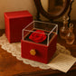 Luxury Rotating Rose Gift Box with Necklace and Message, Gifts for Love, Necklace for Wife From Husband, Valentines Day, Surprise