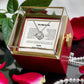 Luxury Rotating Rose Gift Box with Necklace and Message, Gifts for Love, Necklace for Wife From Husband, Valentines Day, Surprise