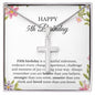 5th Birthday Necklace, Birthday Cross Necklace, Birthday Gifts For Woman, Birthday Card, Pendant Necklace