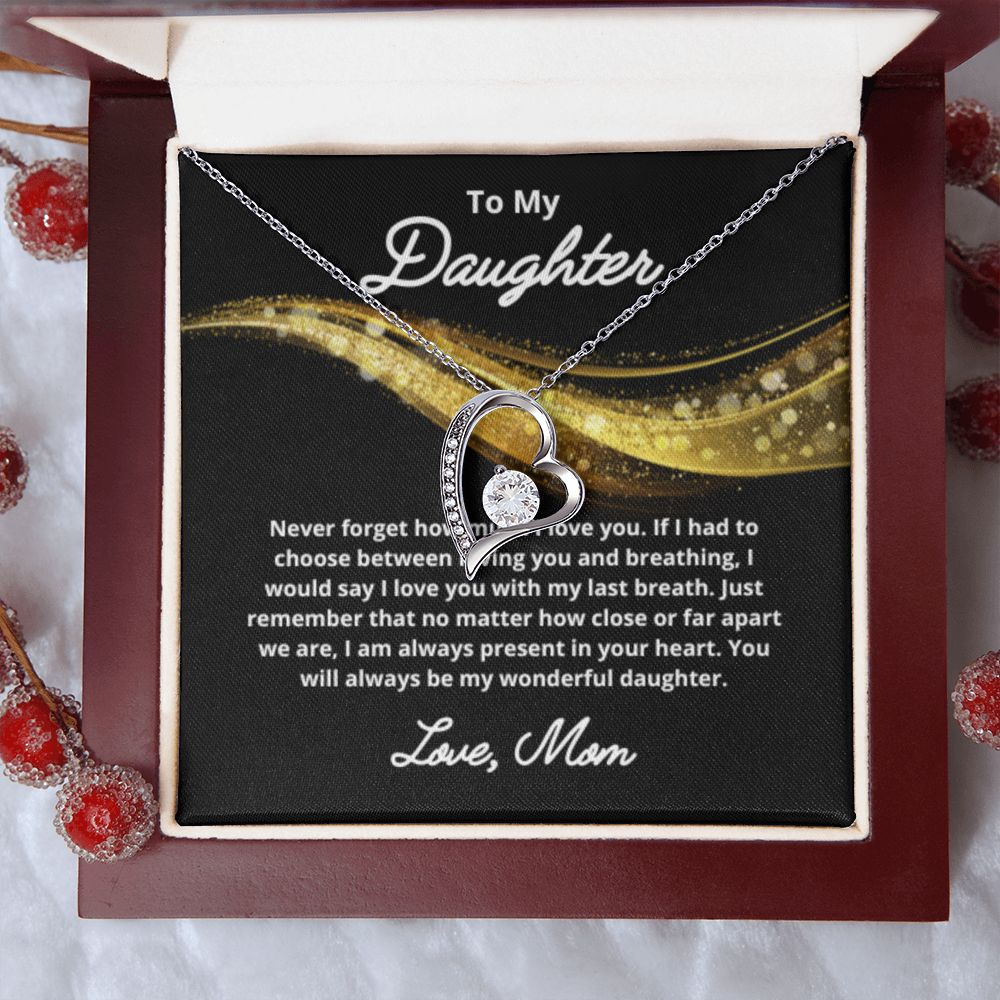 To My Daughter Necklace, Mother Daughter Necklace, Mother to Daughter Birthday Gift, Gifts to Daughter from Mom, Daughter Jewelry