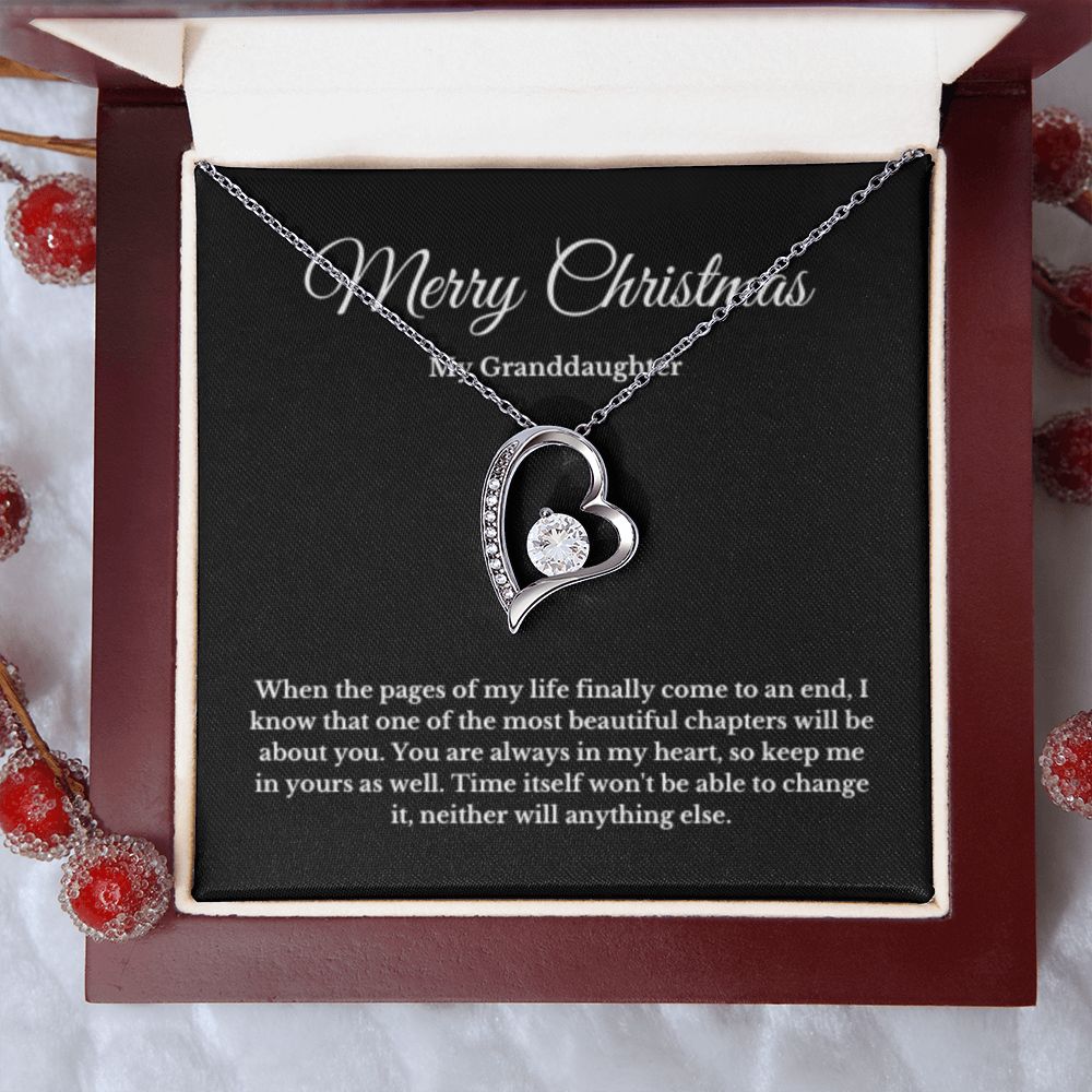 To My Beautiful Granddaughter Necklace, Granddaughter Gift from Grandpa, Grandma, Birthday Graduation Gift, Christmas Gift for Her
