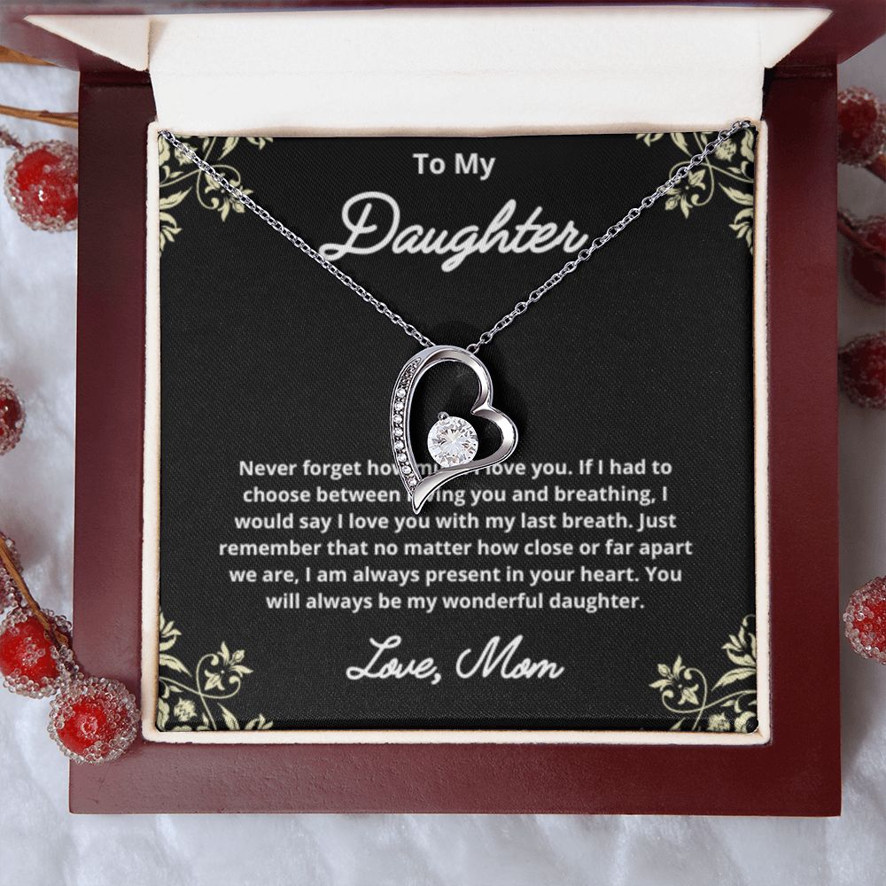 To My Daughter Necklace, Mother Daughter Necklace, Mother to Daughter Birthday Gift, Gifts to Daughter from Mom, Daughter Jewelry
