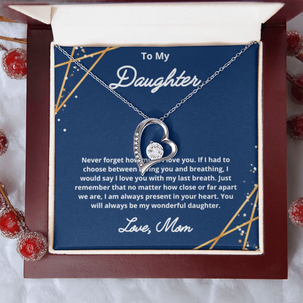 To My Daughter Necklace, Mother Daughter Necklace, Mother to Daughter Birthday Gift, Gifts to Daughter from Mom, Daughter Jewelry