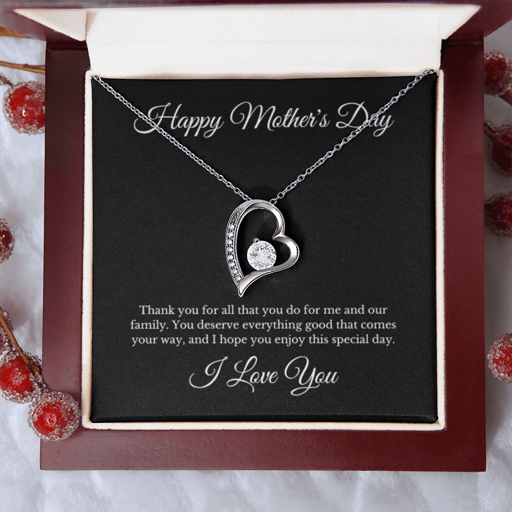 Happy Mother's Day Heart Necklace Gifts for Women Mama Necklace for Mom Mothers Handmade Jewelry Unique Jewelry Mothers Day Gift for Her