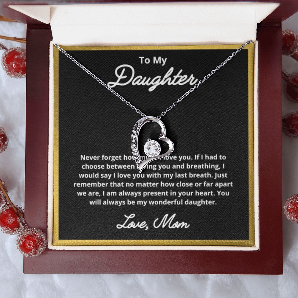 To My Daughter Necklace, Mother Daughter Necklace, Mother to Daughter Birthday Gift, Gifts to Daughter from Mom, Daughter Jewelry