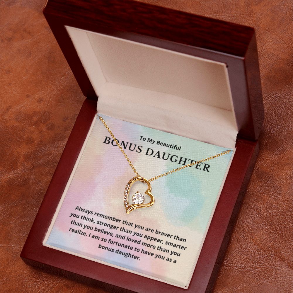 BONUS DAUGHTER gift for step daughter wedding gifts step daughter necklace gift to step daughter from bride groom stepmother BIRTHDAY gift