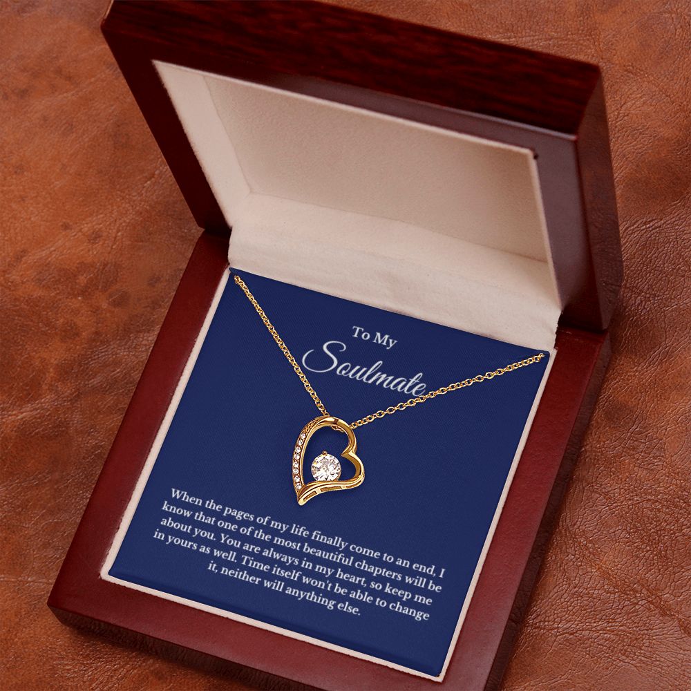To My Soulmate Necklace, Message Card Jewelry Gift, Christmas Gift For Her, Minimalist Jewelry, Personalized Necklace, Valentines Day Jewelry