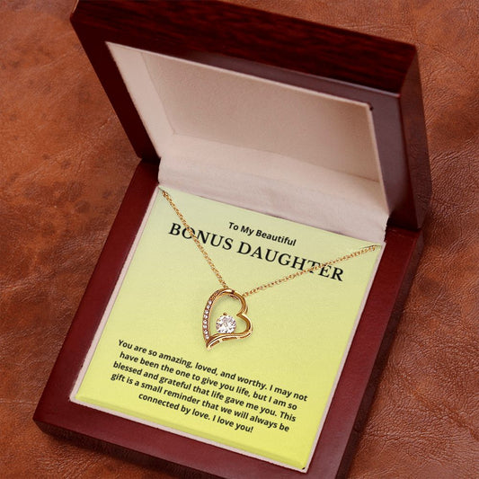 BONUS DAUGHTER gift for step daughter wedding gifts step daughter necklace gift to step daughter from bride groom stepmother BIRTHDAY gift