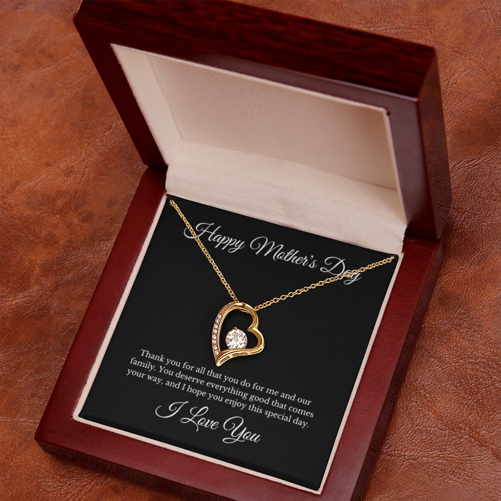 Happy Mother's Day Heart Necklace Gifts for Women Mama Necklace for Mom Mothers Handmade Jewelry Unique Jewelry Mothers Day Gift for Her