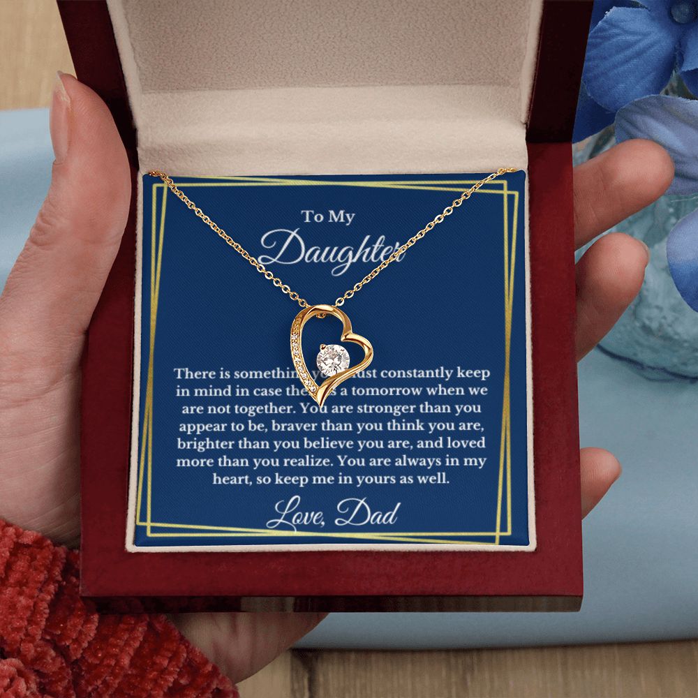 To My Daughter Necklace, Father Daughter Necklace, Father to Daughter Birthday Gift, Gifts to Daughter from Dad