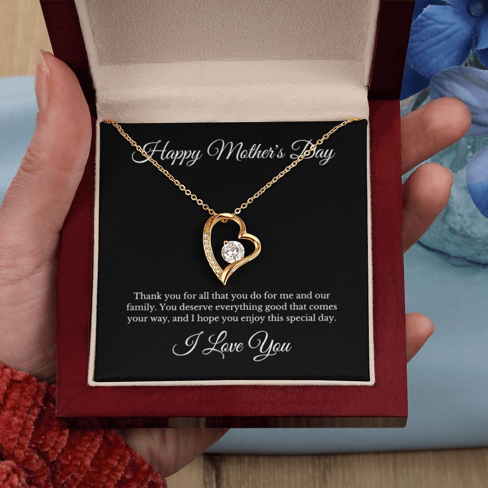 Happy Mother's Day Heart Necklace Gifts for Women Mama Necklace for Mom Mothers Handmade Jewelry Unique Jewelry Mothers Day Gift for Her